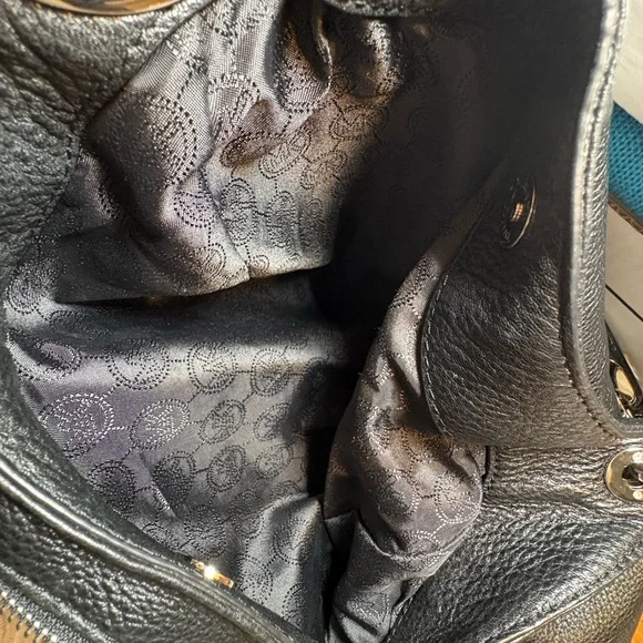 NWOT🔥Michael Kors Fulton Black Pebbled Leather Shoulder Bag, dust bag included. - Picture 14 of 16